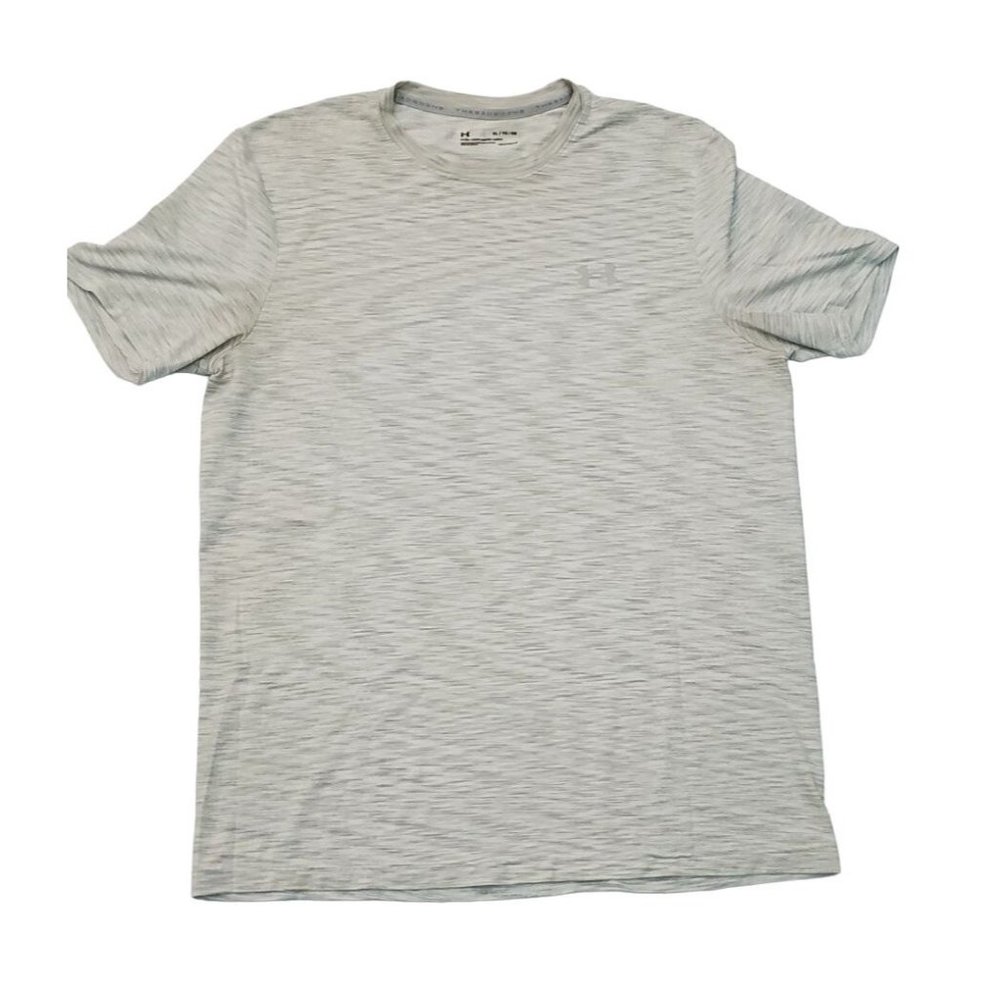 Under Armour Men's Pullover Tee  XL Grey  Textured Print Polyester